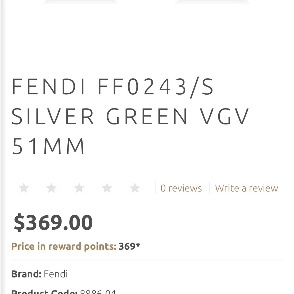 FENDI sunglasses FF0243/S 51mm silver/green - Picture 5 of 5